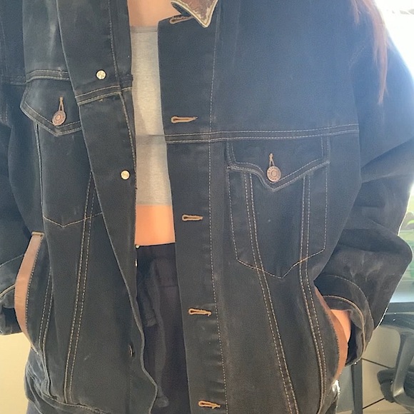 the original arizona jean company dark wash denim jacket - medium - Picture 6 of 6